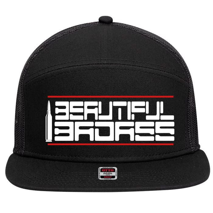 Beautiful Badass 7 Panel Mesh Trucker Snapback Hat