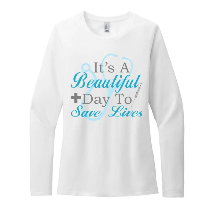 Beautiful Day To Save Lives Nurse Womens CVC Long Sleeve Shirt