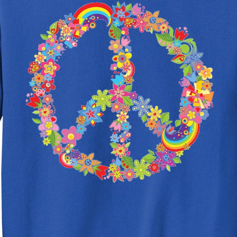 Beautiful Flower Peace Sign Tall Sweatshirt