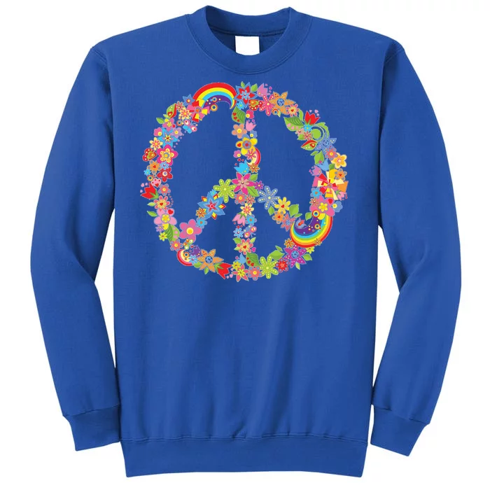 Beautiful Flower Peace Sign Tall Sweatshirt