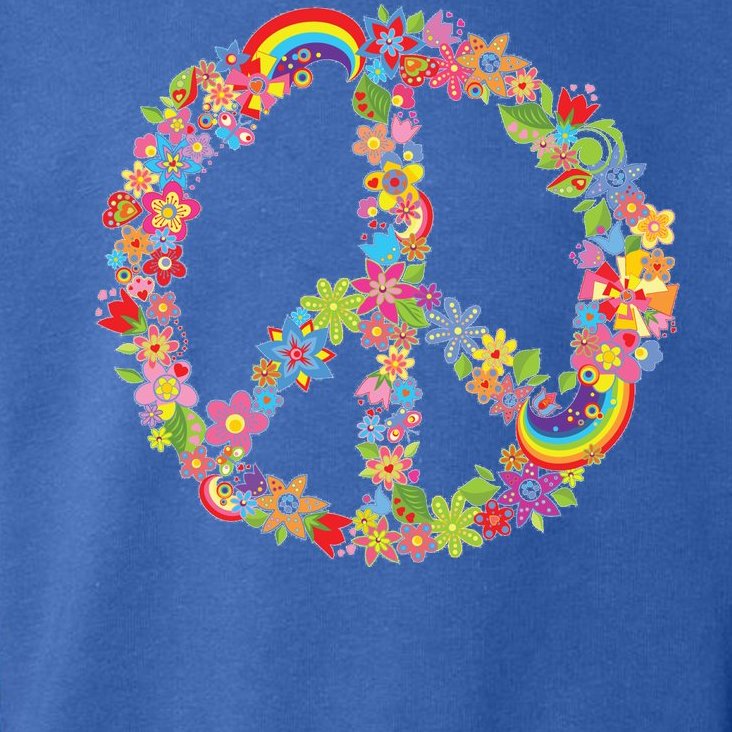 Beautiful Flower Peace Sign Toddler Hoodie