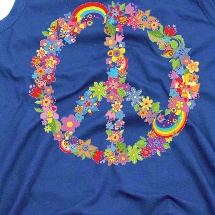 Beautiful Flower Peace Sign Tank Top