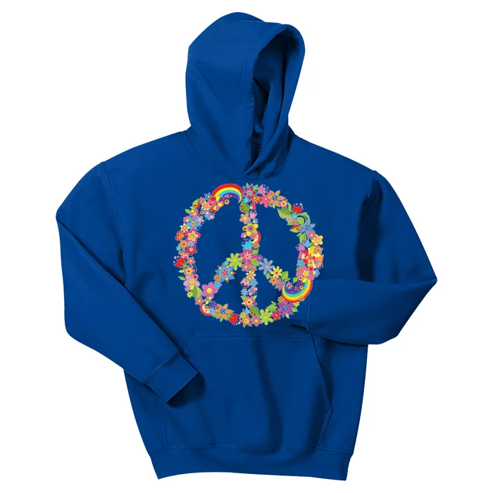 Beautiful Flower Peace Sign Kids Hoodie