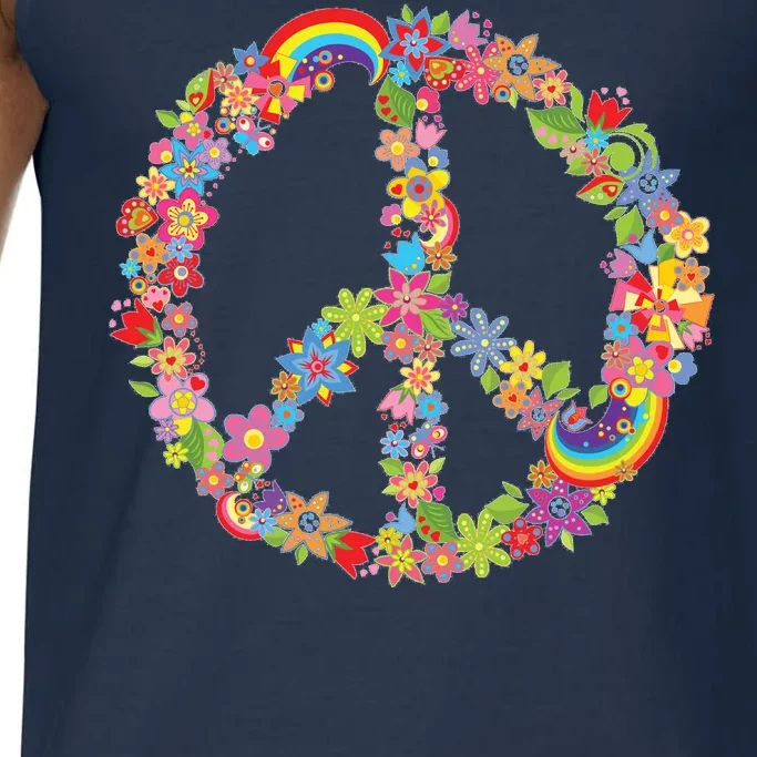 Beautiful Flower Peace Sign Comfort Colors® Tank Top