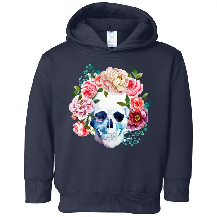 Beautiful Flower Skull Toddler Hoodie