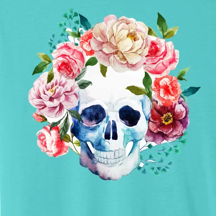 Beautiful Flower Skull ChromaSoft Performance T-Shirt