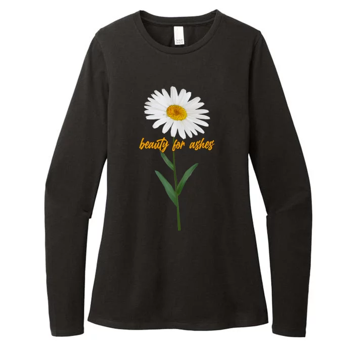 Beauty To Ashes Daisy Flower Womens CVC Long Sleeve Shirt