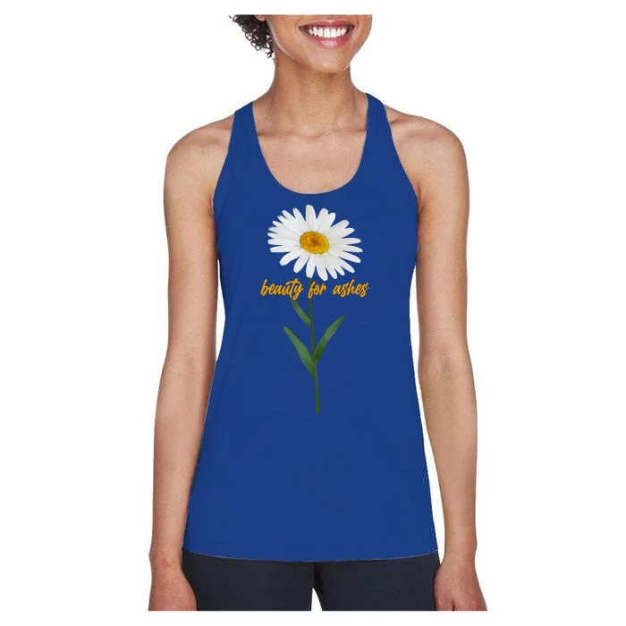 Beauty To Ashes Daisy Flower Women's Racerback Tank