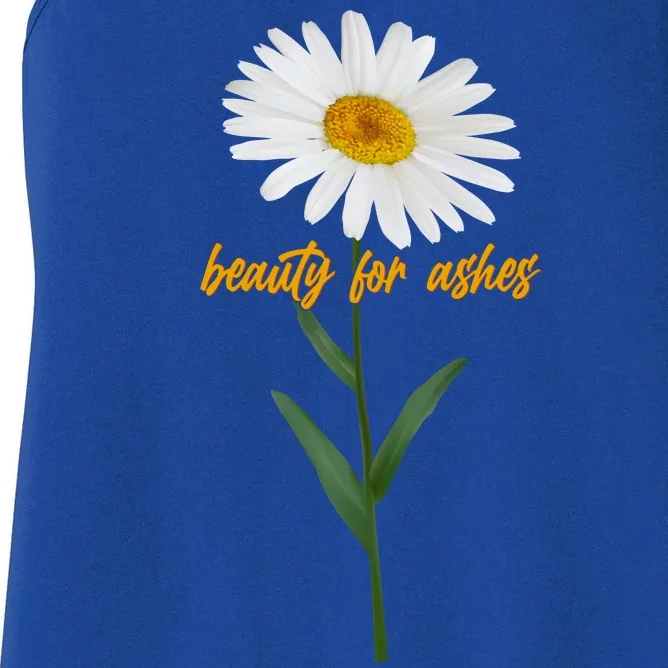 Beauty To Ashes Daisy Flower Women's Racerback Tank