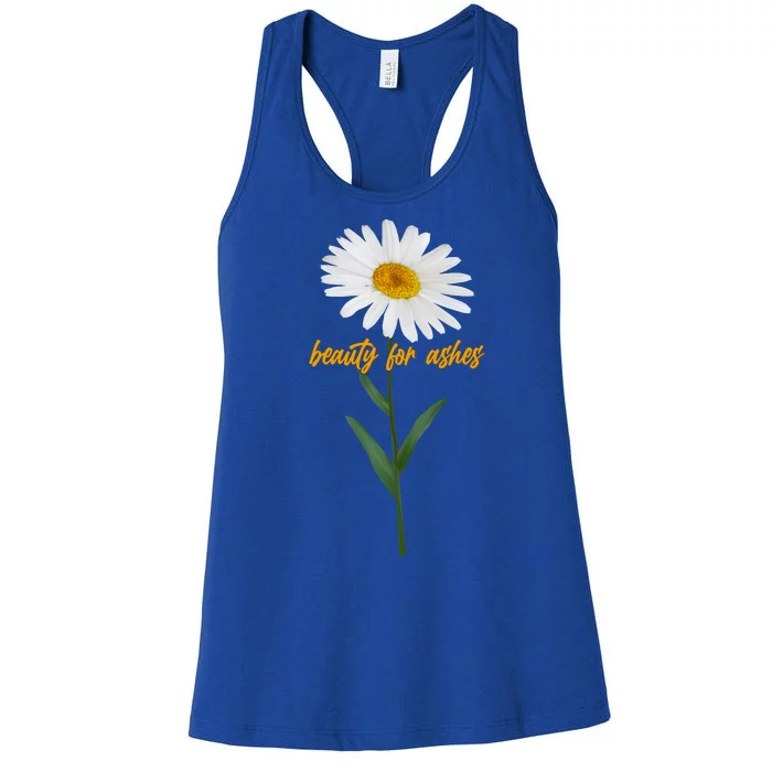 Beauty To Ashes Daisy Flower Women's Racerback Tank