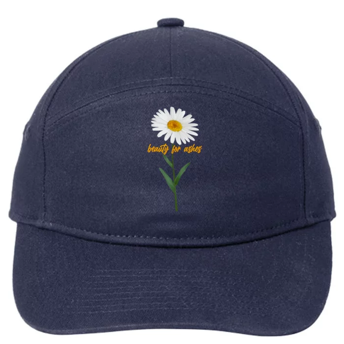 Beauty To Ashes Daisy Flower 7-Panel Snapback Hat