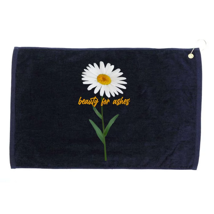 Beauty To Ashes Daisy Flower Grommeted Golf Towel