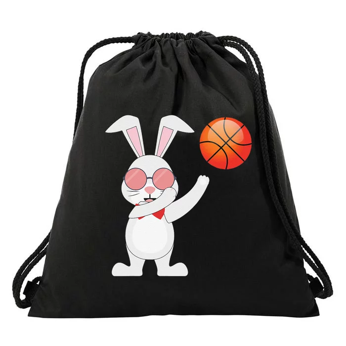 Basketball Easter Bunny Rabbit Ears Egg Decorating Drawstring Bag