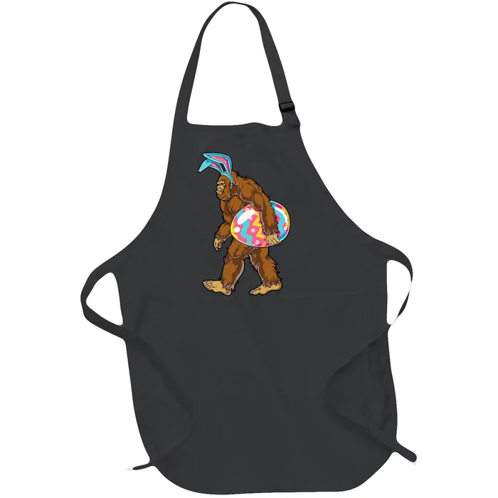 Bigfoot Easter Bunny Ears Egg Sasquatch Lover Gift Full-Length Apron With Pocket