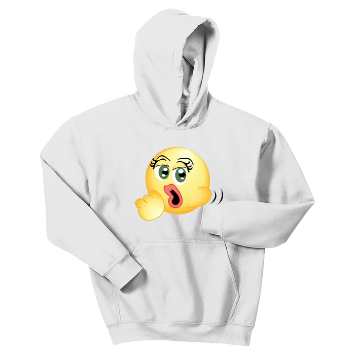 Blowjob Emoji Kids Hoodie