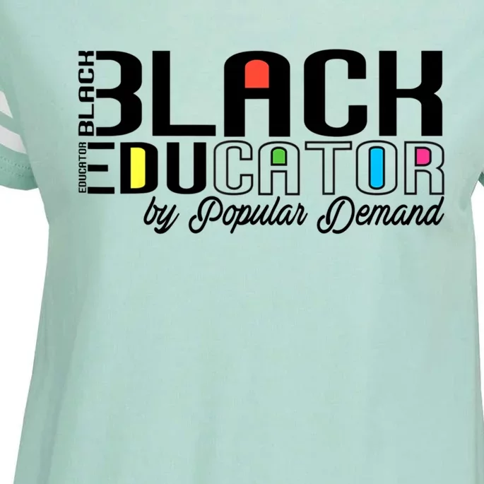 Black Educator By Popular Ded Black History Month Great Gift Enza Ladies Jersey Football T-Shirt