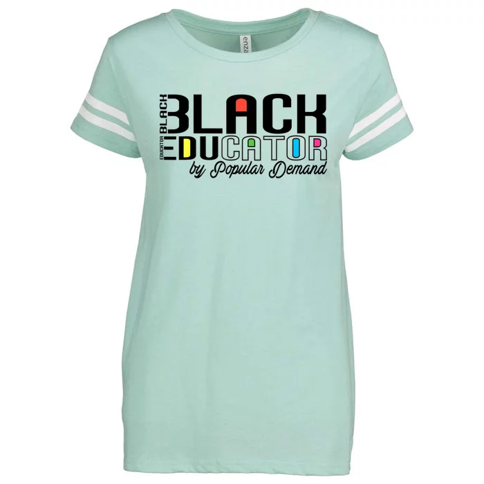 Black Educator By Popular Ded Black History Month Great Gift Enza Ladies Jersey Football T-Shirt