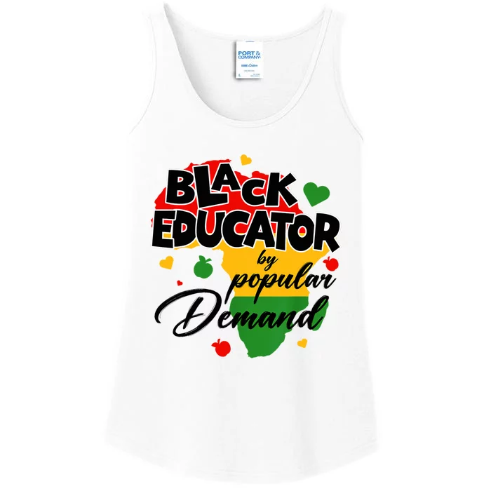 Black Educator By Popular Ded Black History Month Gift Ladies Essential Tank