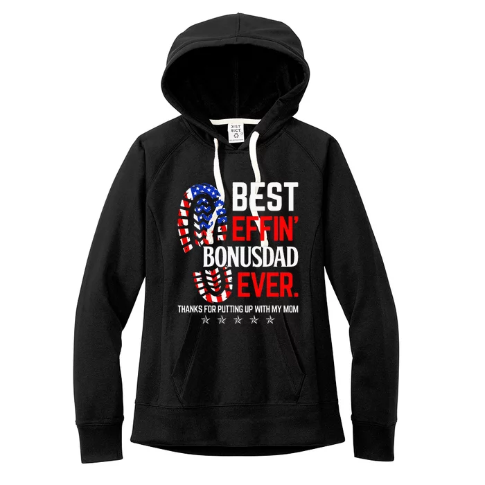 Best Effin Bonus Dad Ever Step Dad Fathers Day Gift Women's Fleece Hoodie