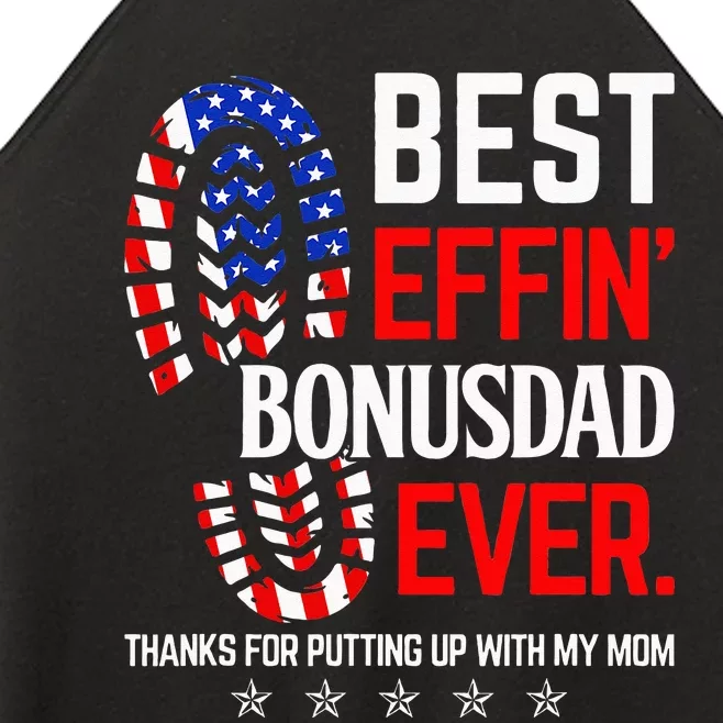 Best Effin Bonus Dad Ever Step Dad Fathers Day Gift Women’s Perfect Tri Rocker Tank