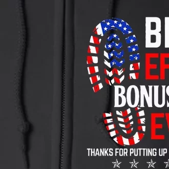 Best Effin Bonus Dad Ever Step Dad Fathers Day Gift Full Zip Hoodie