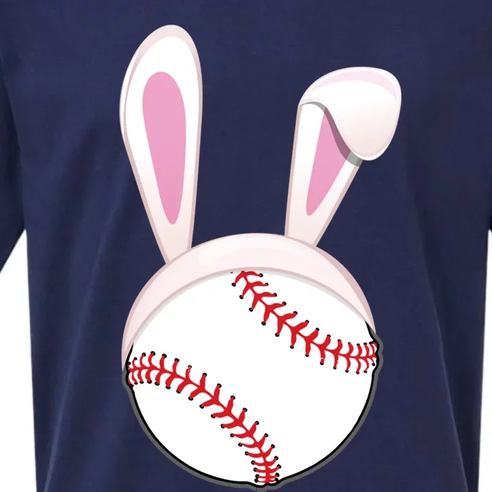 Baseball Easter Bunny Ears Rabbit Spring Holiday Player Gift Sueded Cloud Jersey T-Shirt