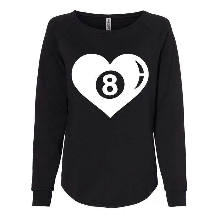 Billiards Eight Ball Gift Womens California Wash Sweatshirt