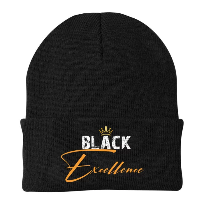 Black Excellence Knit Cap Winter Beanie