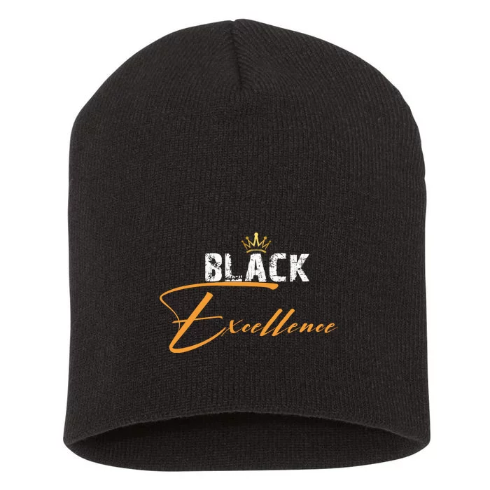 Black Excellence Short Acrylic Beanie