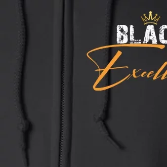 Black Excellence Full Zip Hoodie