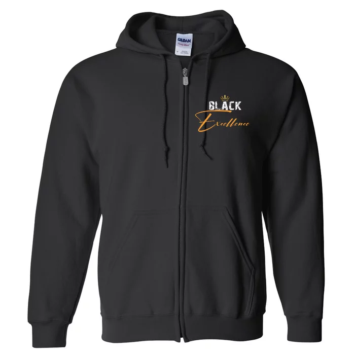 Black Excellence Full Zip Hoodie