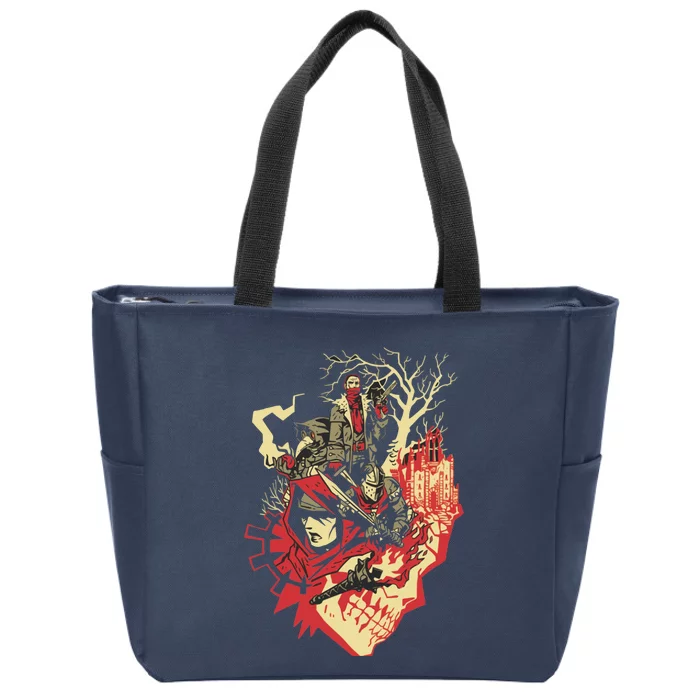 Blurry Eyes Zip Tote Bag