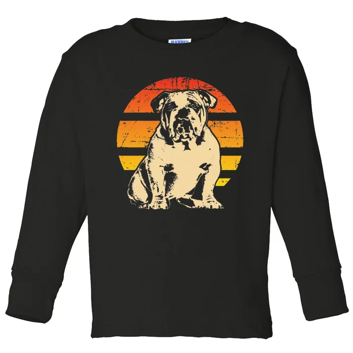 British English Bulldog Dog Breed Toddler Long Sleeve Shirt