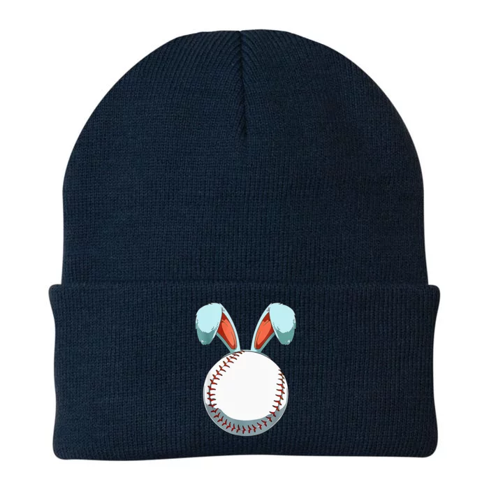 Baseball Easter Bunny Ears Easter Eggs Hunting Basket Knit Cap Winter Beanie