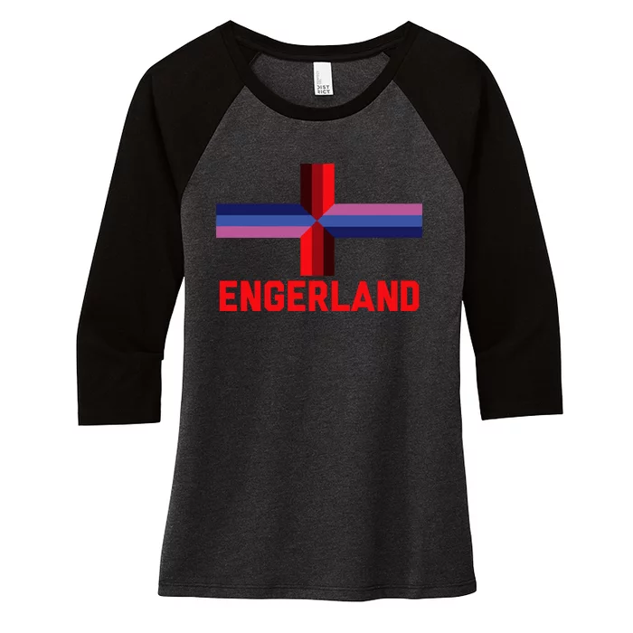 Balconyshirts Engerland Women's Tri-Blend 3/4-Sleeve Raglan Shirt