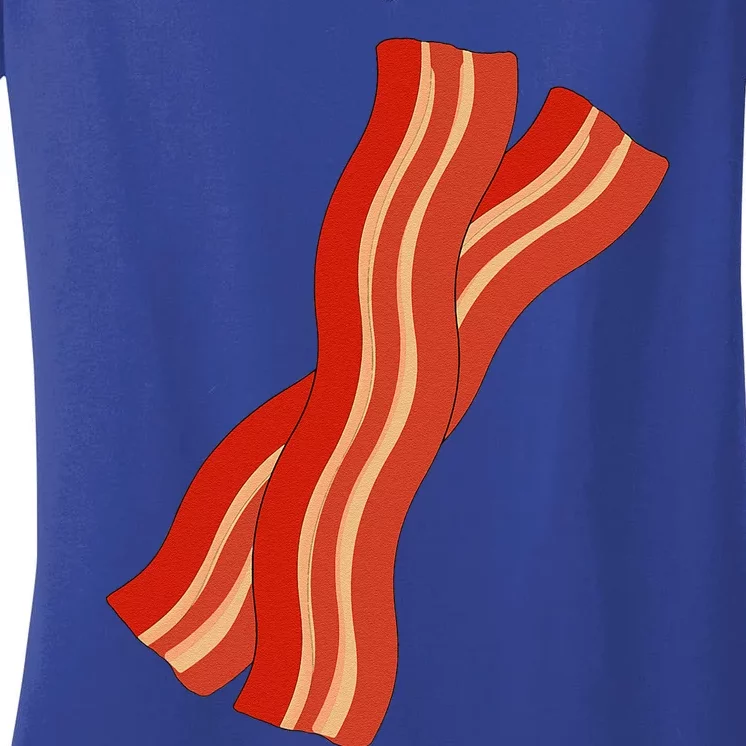 Bacon Eggs BLT Breakfast Matching Group Halloween Costume Women's V-Neck T-Shirt