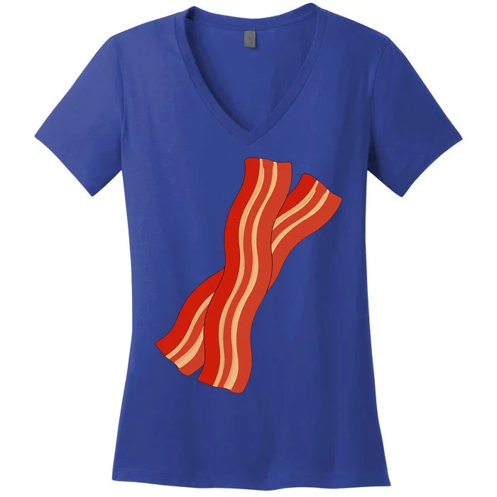 Bacon Eggs BLT Breakfast Matching Group Halloween Costume Women's V-Neck T-Shirt