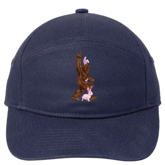 Bigfoot Easter Bunny Cute 7-Panel Snapback Hat