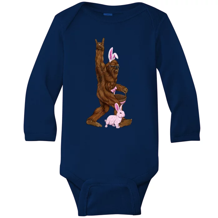 Bigfoot Easter Bunny Cute Baby Long Sleeve Bodysuit