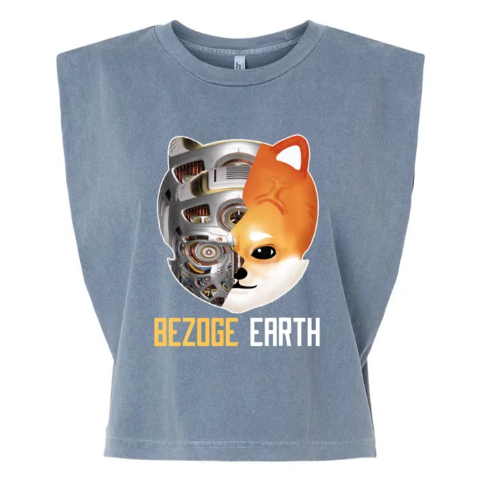 Bezoge Earth Bezoge Crypto Coin The Future Investment Garment-Dyed Women's Muscle Tee