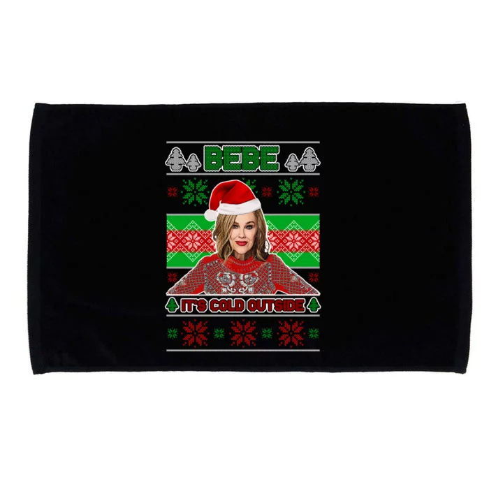 Bebe It's Cold Outside Ugly Christmas Sweater Microfiber Hand Towel