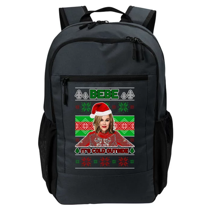 Bebe It's Cold Outside Ugly Christmas Sweater Daily Commute Backpack