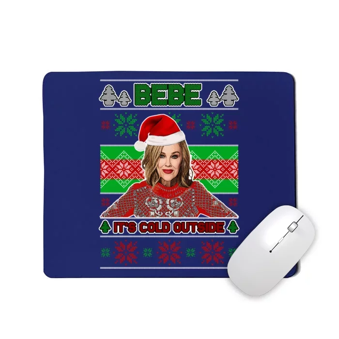 Bebe It's Cold Outside Ugly Christmas Sweater Mousepad