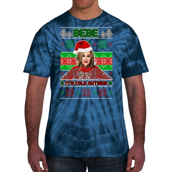 Bebe It's Cold Outside Ugly Christmas Sweater Tie-Dye T-Shirt