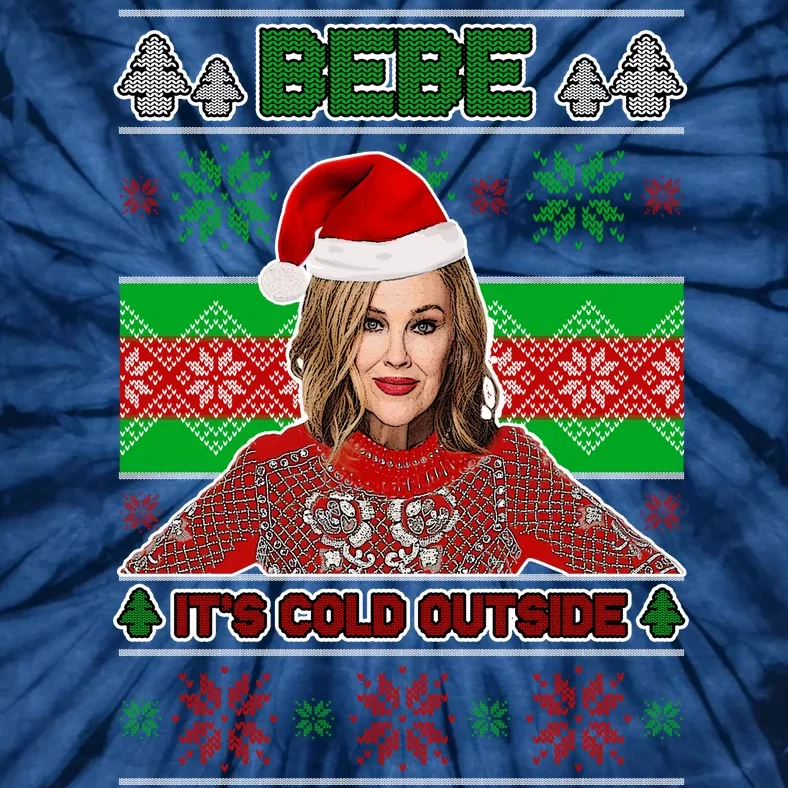 Bebe It's Cold Outside Ugly Christmas Sweater Tie-Dye T-Shirt