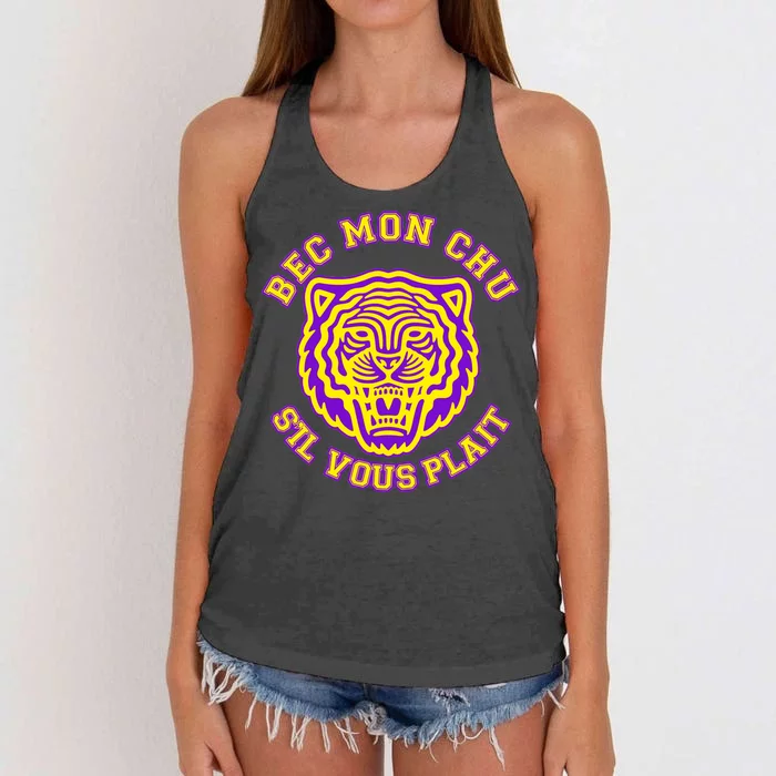 Bec Mon Chu S'il Vous Plait Tiger Women's Knotted Racerback Tank