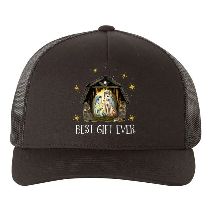 Best Ever Christmas Cool Jesus Nativity Scene Christian Yupoong Adult 5-Panel Trucker Hat