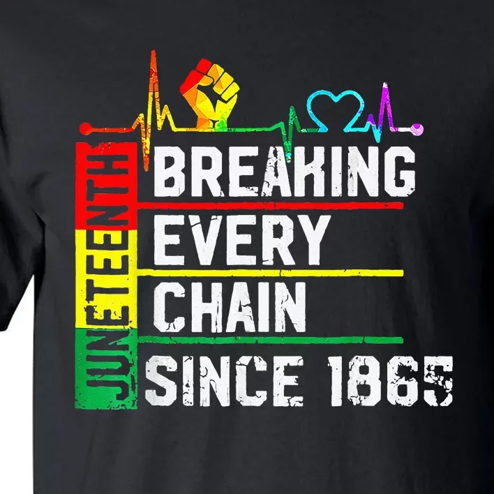 Breaking Every Chain Since 1865 Juneteenth Black History Tall T-Shirt