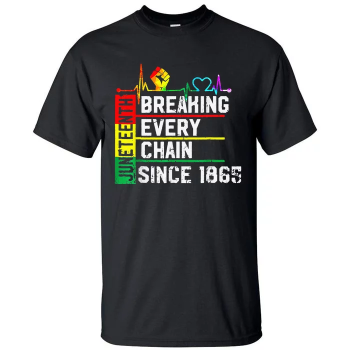 Breaking Every Chain Since 1865 Juneteenth Black History Tall T-Shirt