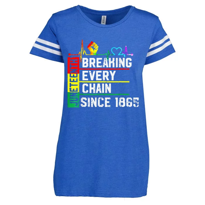 Breaking Every Chain Since 1865 Juneteenth Black History Enza Ladies Jersey Football T-Shirt